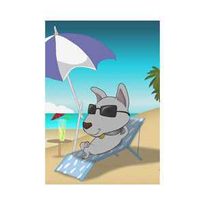 Bullie on a Beach - Swim wear - Shirts - Flip Flops - Flags - Car windshield - Blankets - Chairs