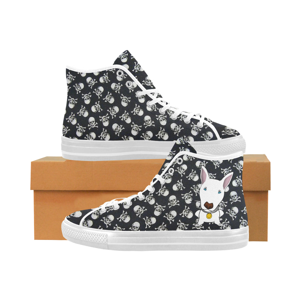 Ladies High Top - Chuck Taylor Canvas Shoes - Skull Pattern