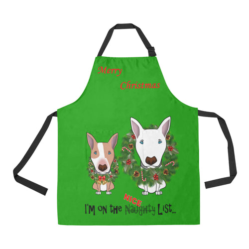 I'm on the NICE list!! White Christmas Green Apron