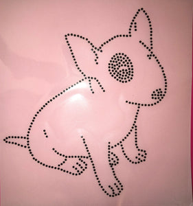 Iron-On Bull Terrier Bling - Do-It-Yourself - 3 styles to choose from