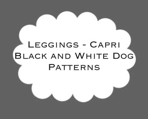 Leggings Capri - BLACK & WHITE DOG - Patterns - Three Styles