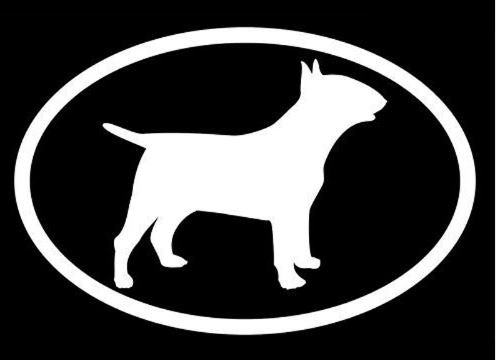 Oval Bull Terrier Sticker Decal