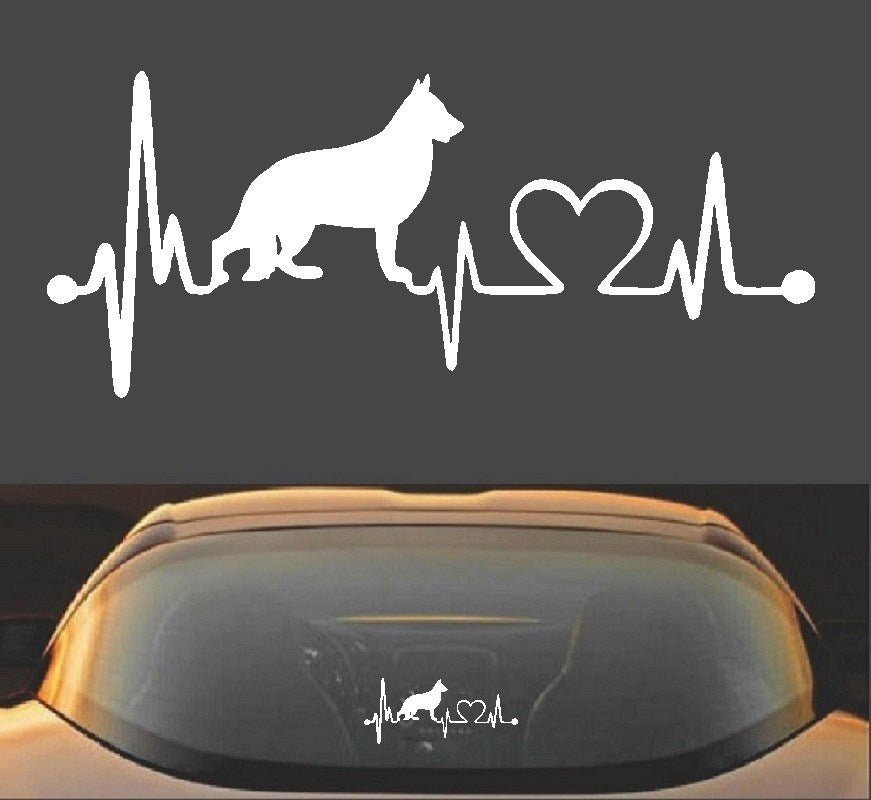 Dog Heartbeat Window Decal