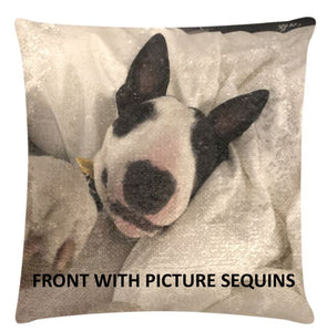 Sequin Photo Pillow Cover