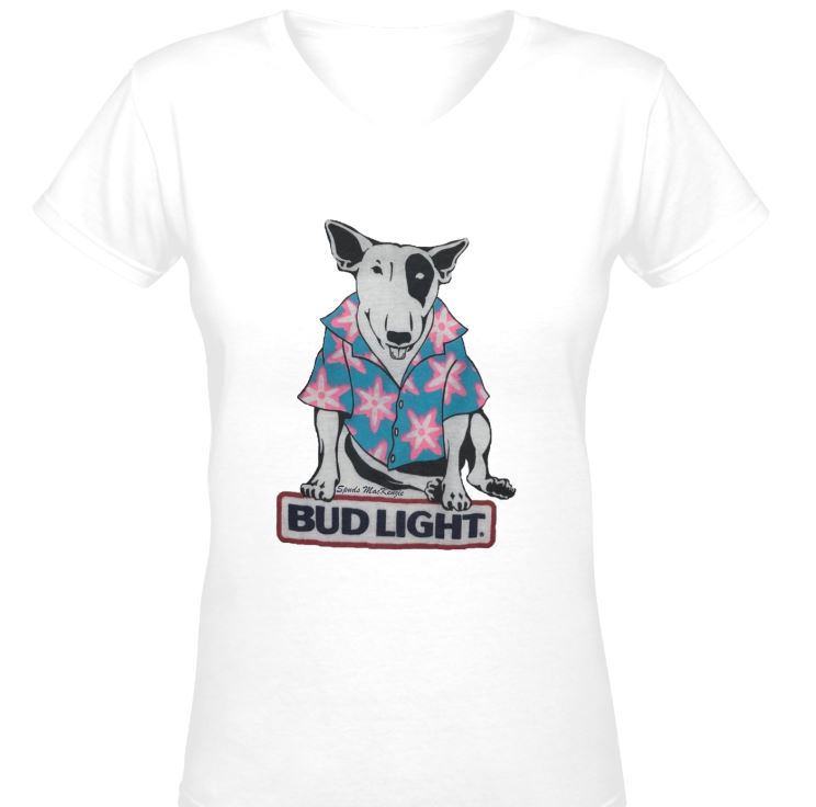 Spuds MacKenzie Ladies T-shirts fun for Halloween or anytime