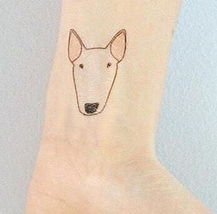 Temporary Bull Terrier Tattoo