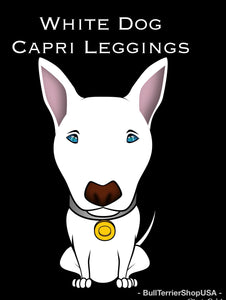 Leggings Capri - WHITE DOG - Black and White - Two Styles
